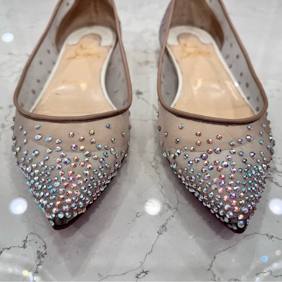 Christian Louboutin Follies Strass Flats, size 37 - Picture 9 of 14